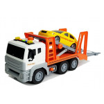 Odťahovacie vozidlo s autom 1:12 - bielo-oranžové